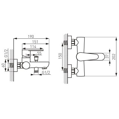 Bateria wannowa Ferro Algeo BAG1