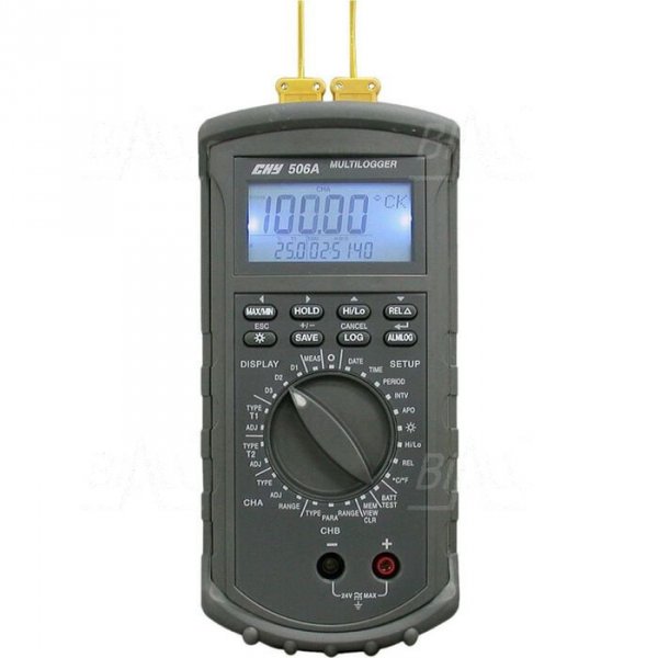 CHY506A Termometr z rejestracją 4 kan. kl. 0,05% , typ K,PT100(RTD),RS232