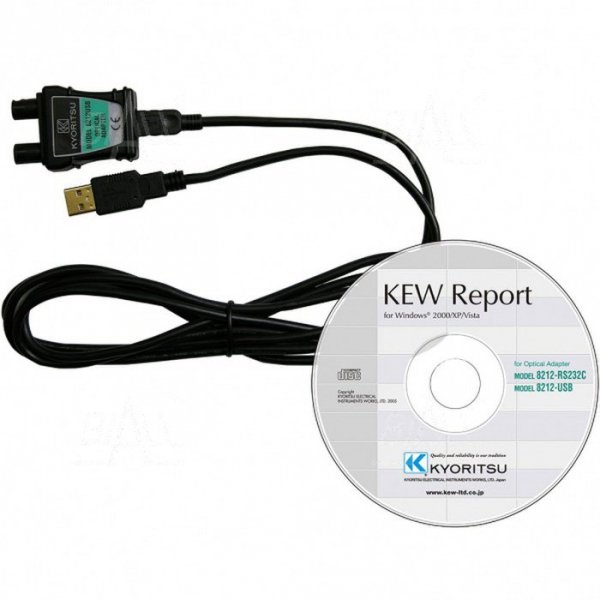 KEW8212USB Kabel i program KEW Report do 3552/4106/6010B/6016/6516/6516BT/6024PV