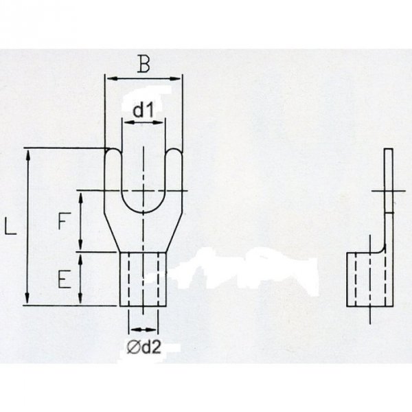 KWN1-4 Końc. widełk. nieizol. 0,5-1,5mm2/M4 100szt
