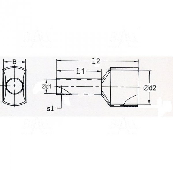 KR025010x2 BL Tulejka izolow. 2x 2,5mm2x10   100szt