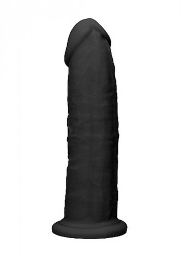  RealRock Silicone Dildo Without Balls 22,8 cm Black - realistyczne dildo 