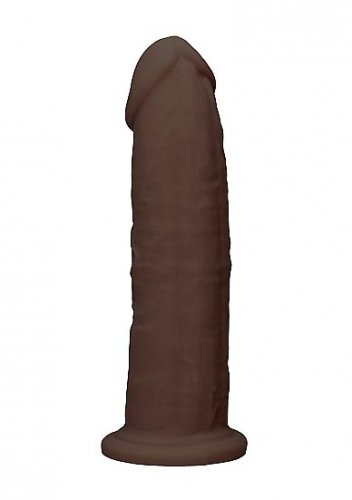 RealRock Silicone Dildo Without Balls 22,8 cm Brown - realistyczne dildo