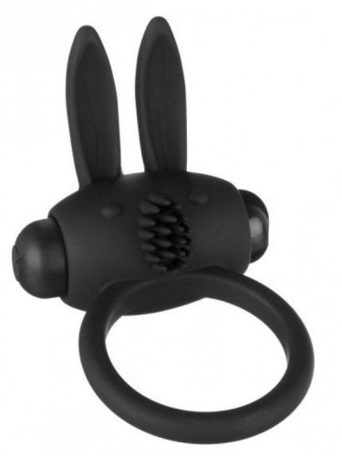 Argus Bunny ring black - wibrujący pierścień na penisa