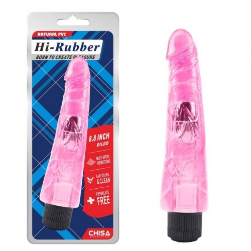 Chisa HI-Rubber 8.8 Inch Dildo-Pink - wibrator klasyczny