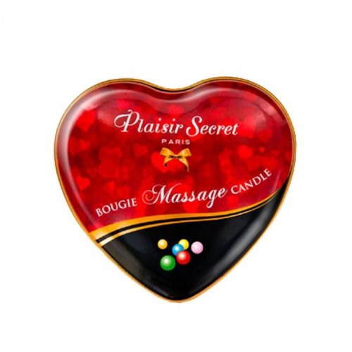 Plaisire Secret Massage Bubble Gum - Świeca do masażu, zapach gumy balonowej 
