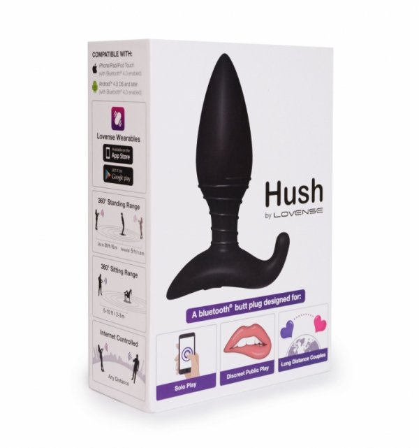 Lovense  Hush 38 mm - wibrujący korek analny sterowany smartfonem