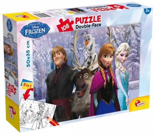 Puzzle Frozen 108 elementów dwustronne