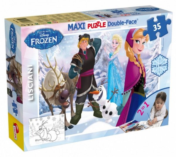 Puzzle Frozen maxi 35 elementów dwustronne