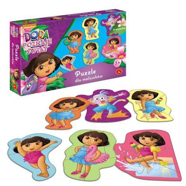 Puzzle dla maluszków - Dora poznaje świat