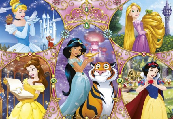 Puzzle podłogowe 40 elementów Super Kolor Księżniczki Disneya
