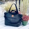 Duża torba z eko skóry Mili Weekend Bag - czarna