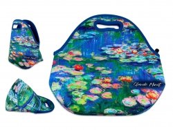 Neoprenowa torba na lunch - Monet - Lilie wodne i Japoński mostek