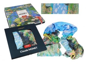 Szal - Claude Monet - Spacer po klifie w Pourville