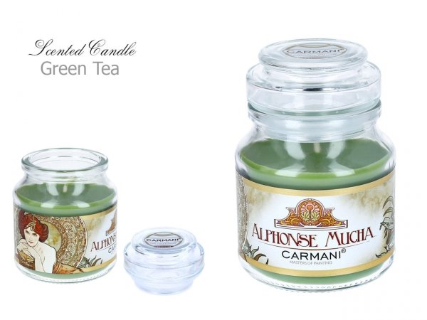 Świeczka zapachowa - Alphonse Mucha - Green Tea