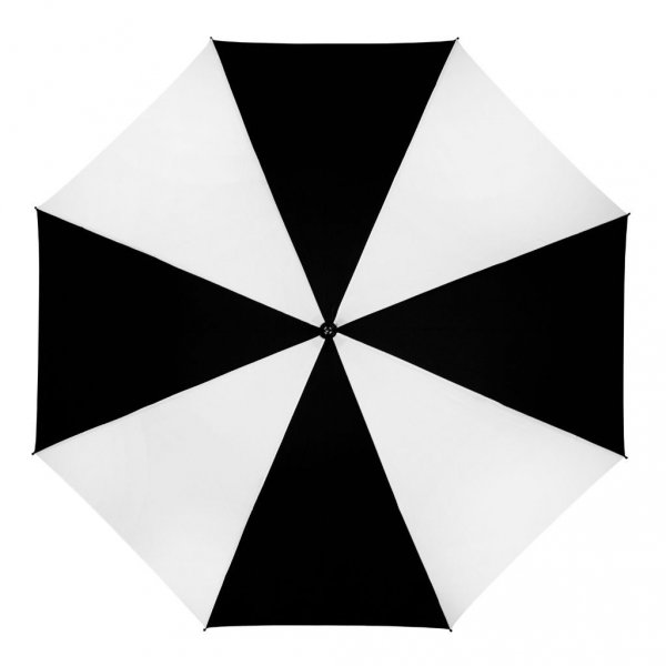 Parasol długi czarno-biały automat