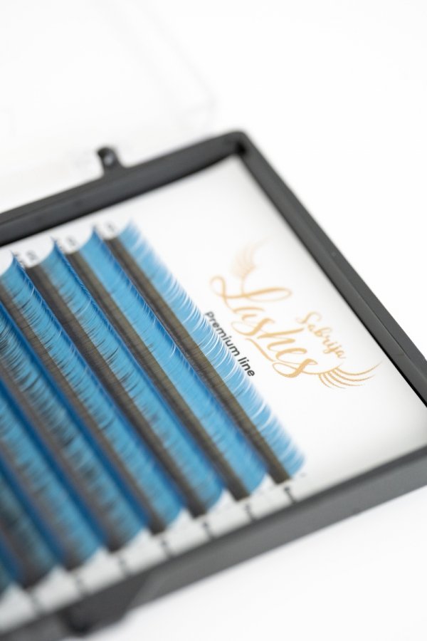 Rzęsy Ombre Niebieskie - PREMIUM LINE BY SABRIJA OMBRE BLUE MIX CC/C/M 0,07