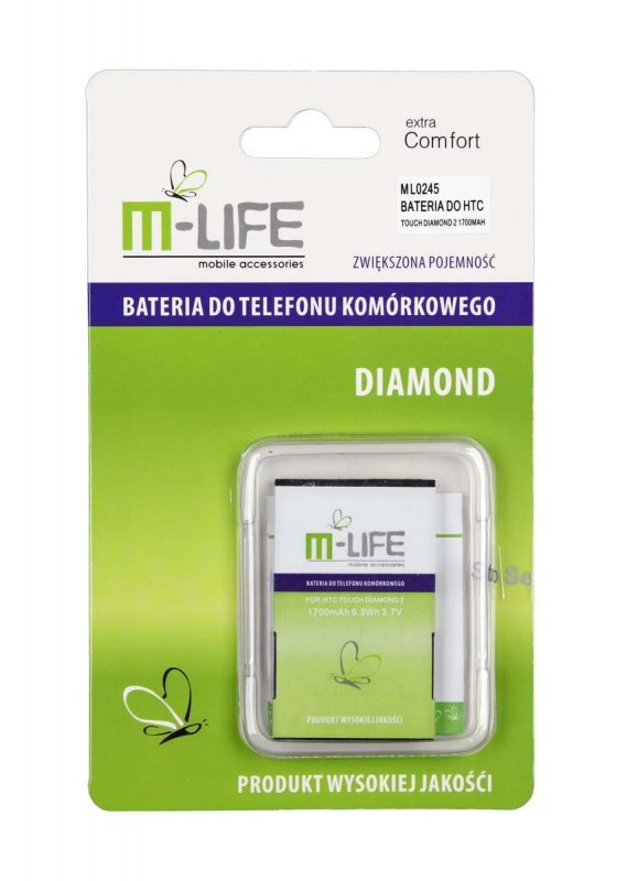 ML0245 Bateria M-Life do HTC Touch Diamond 2 1700mAh