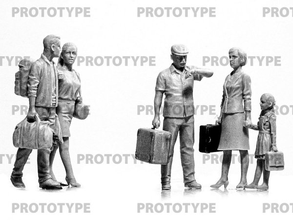 ICM 35905 Chernobyl#5. Extraction (4 adults, 1 child and luggage) (100% new molds) 1/35
