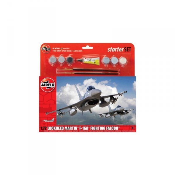 Airfix 55312 Starter Set - General Dynamics F-16A/B Fighting Falcon - 1/72