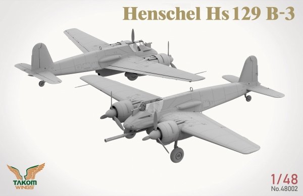 Takom 48002 Henschel Hs 129 B-3 w/ Interior + Bonus (Clear Parts) 1/48