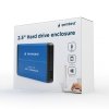Obudowa na dysk HDD/SSD USB 3.0 2.5 SATA, ALUMINIUM, GEMBIRD NIEBIESKA