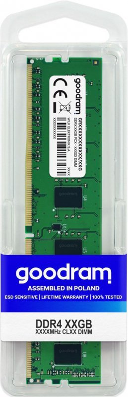 Pamięć GoodRam GR2666D464L19/16G (DDR4 DIMM; 1 x 16 GB; 2666 MHz; CL19)