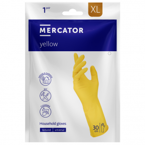 Rękawice gospodarcze ochronne Mercator yellow, żółte, r.S