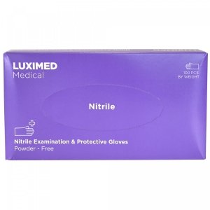 Rękawiczki nitrylowe bezpudrowe Luximed fioletowe rozmiar XS opakowanie 100 szt. 