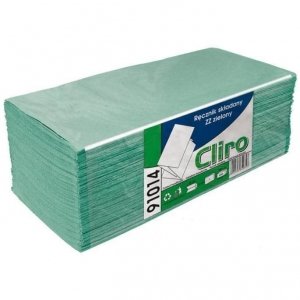 Ręczniki składane ZZ Grasant Cliro 91114 23x25 1-warstwowe makulaturowe zielone 4000 listków [91114]