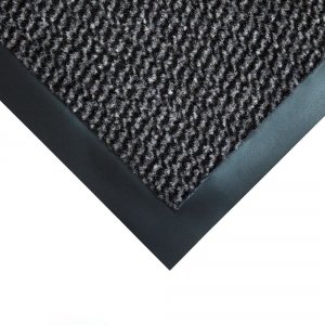 Mata wejściowa Coba Vyna-Plush 0.9m x 1.5m czarno-stalowa