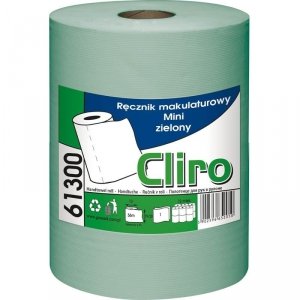 Ręczniki w roli Grasant Cliro Mini 1-warstwowe makulaturowe zielone 65m 12 sztuk [61300]