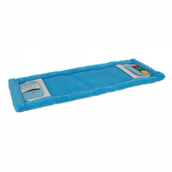 Mop płaski kieszeniowy DUO CleanPRO, niebieski, 40 cm