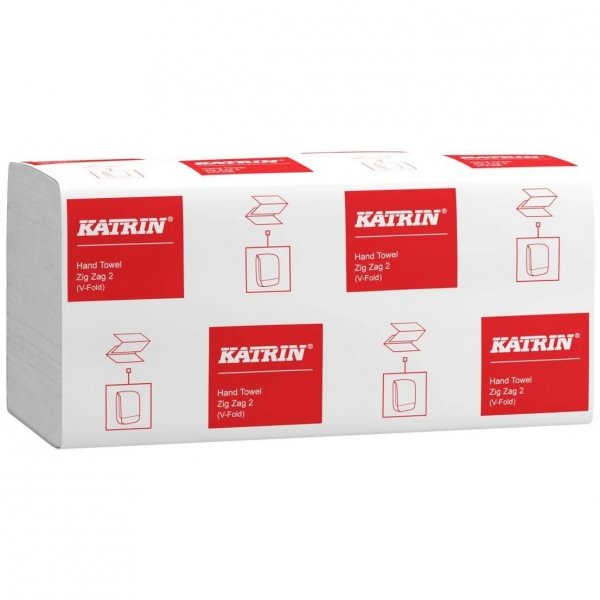 Ręczniki składane ZZ Katrin Basic 23x22 2-warstwowe naturalne białe 20x200 listków [35564]
