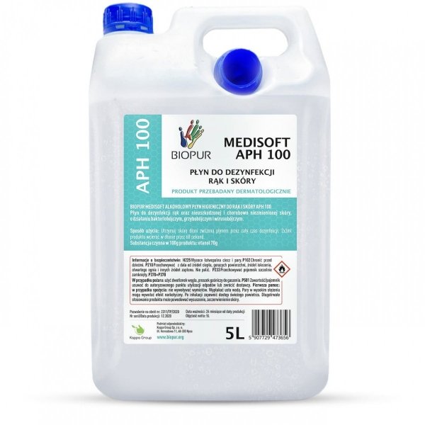 Płyn do dezynfekcji rąk i skóry Biopur Medisoft APH 100 5L