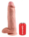 King Cock Model 30 cm z anatomiczną podstawą, kolor cielisty