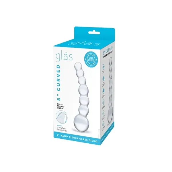 Glas Curved Beaded model - szklany aplikator z kulistą strukturą 12,5 cm