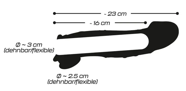 Crystal Clear Transparent Rękaw Wydłużający z Mankietem 23 cm TPE