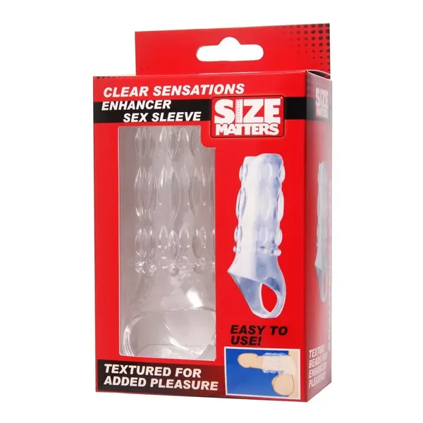 XR Brands Crystal Sleeve elastyczna osłona intymna TPR 11,4 cm przezroczysta