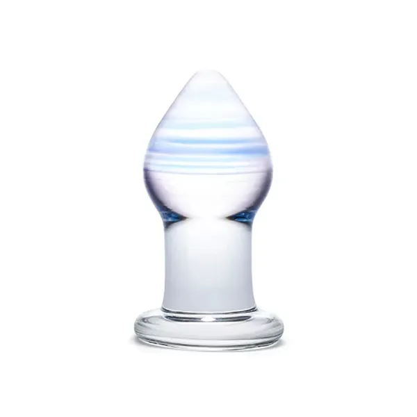 Szklany plug analny - Glas Amethyst Rain