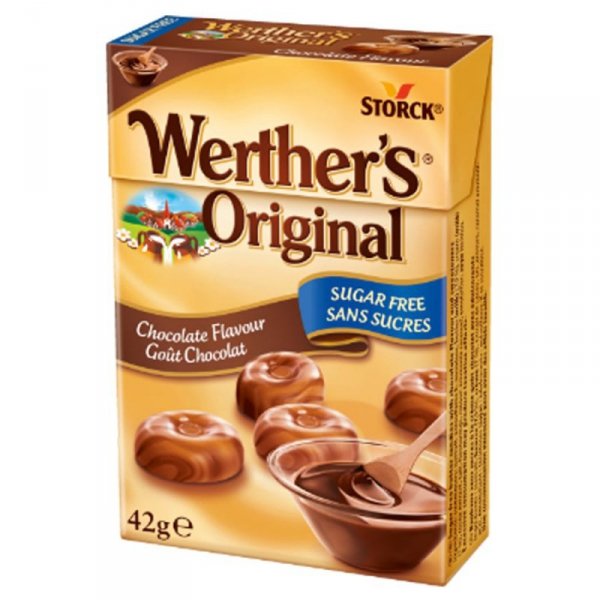 Karmelki o smaku czekoladowym bez cukru Werther’s Original 42g