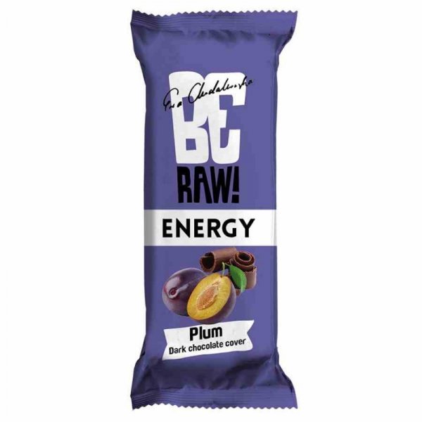 Baton śliwka w czekoladzie BeRaw Energy &quot;Plum&quot; Purella, 40g