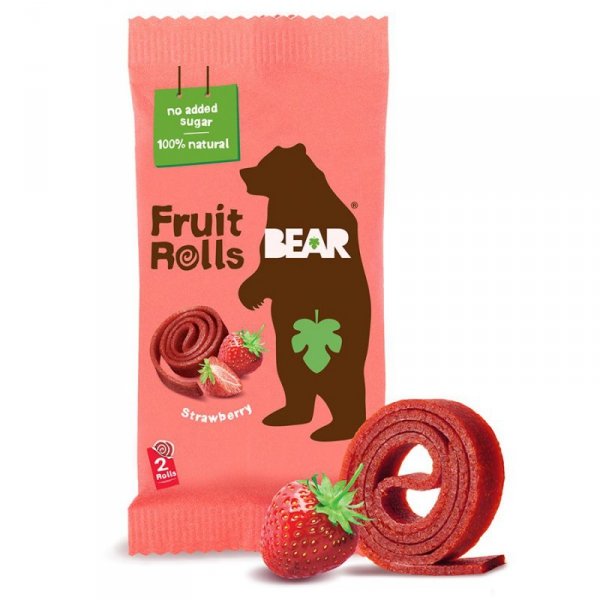 Rollsy owocowe - truskawka Bear 20g