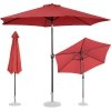 Parasol ogrodowy okrągły duży uchylny z korbką śr. 300 cm bordowy