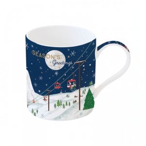 Zima w Górach Kubek Porcelanowy w Ozdobnym Pudełku 350 ml
