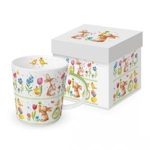 Zajączki i Kurczaczki Kubek Porcelanowy w Ozdobnym Pudełku 350 ml