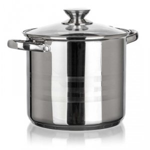 GARNEK STALOWY 20cm Z POKRYWĄ BANQUET LIVING 5,6L