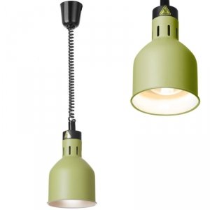 Lampa do podgrzewania potraw wisząca cylindryczna śr. 175 mm 250 W - zielona