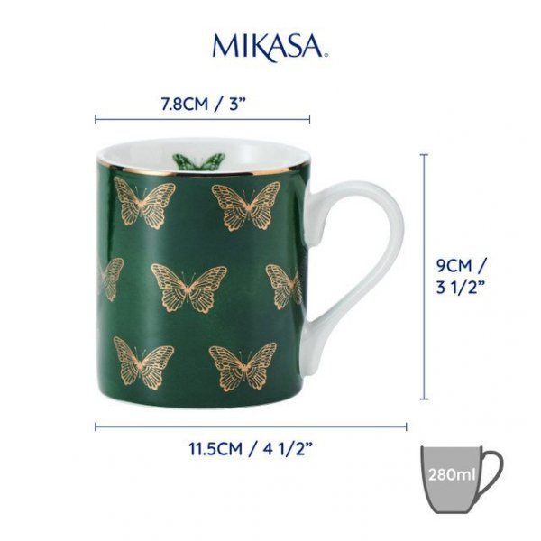 Mikasa Motyle Kubek Porcelanowy 280 ml