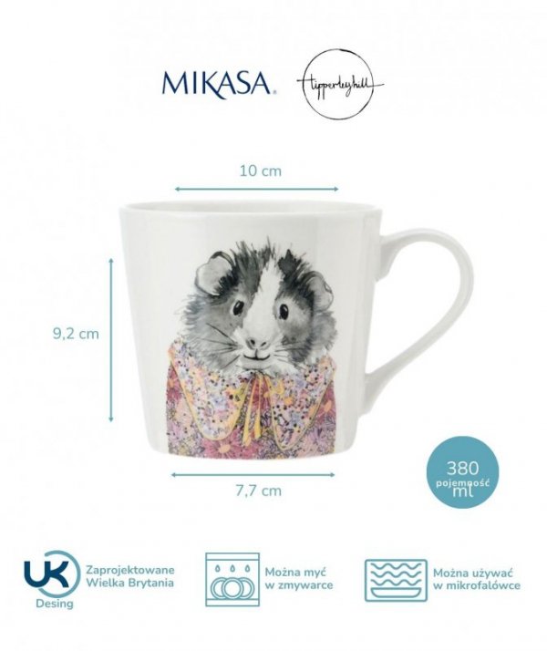 Mikasa Tipperleyhill, Kubek Porcelanowy Świnka Morska - 380 ml